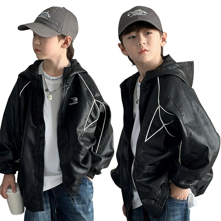 ボ PUジャケット 原宿系 秋冬 ジュニ