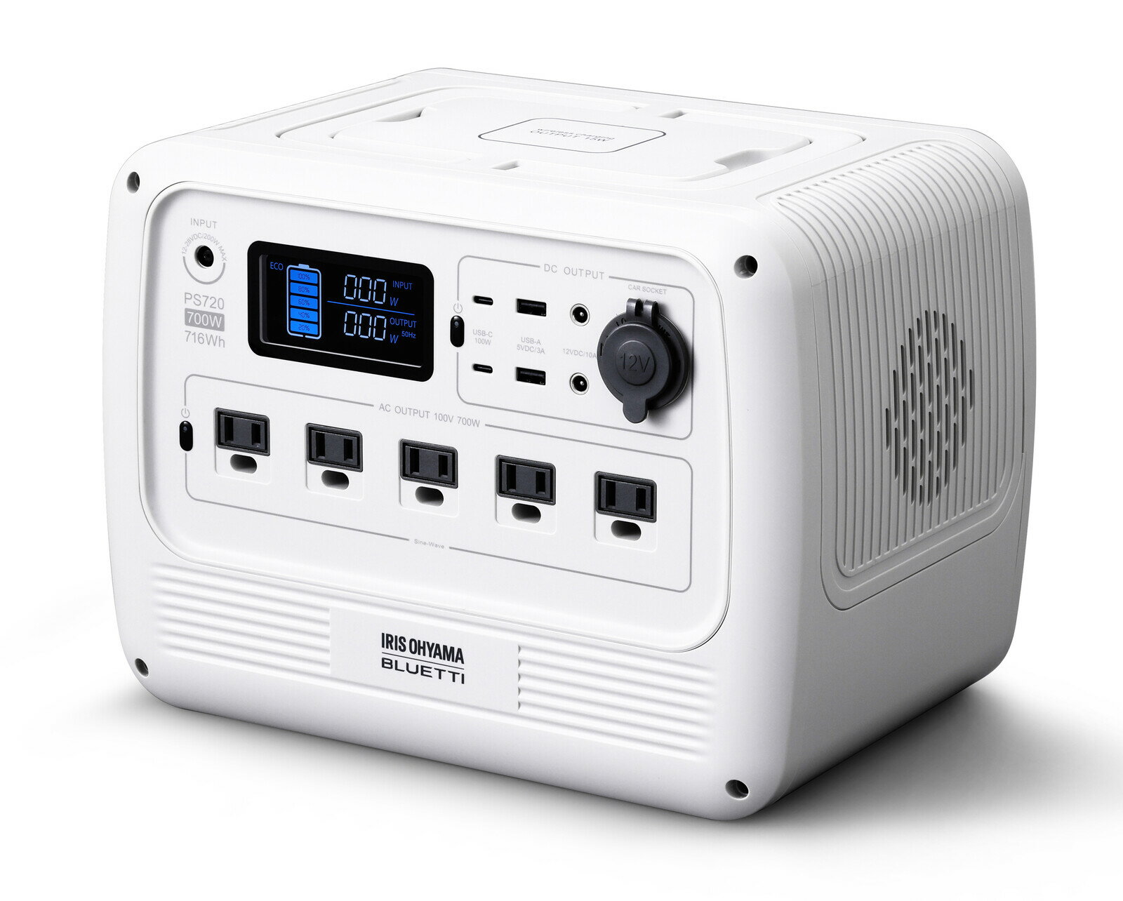 ポータブル電源 ポタ電 W315×D212×H233 充電 スマホ 45回 ノートパソコン 12回 電気毛布 7.7時間 ホワイト