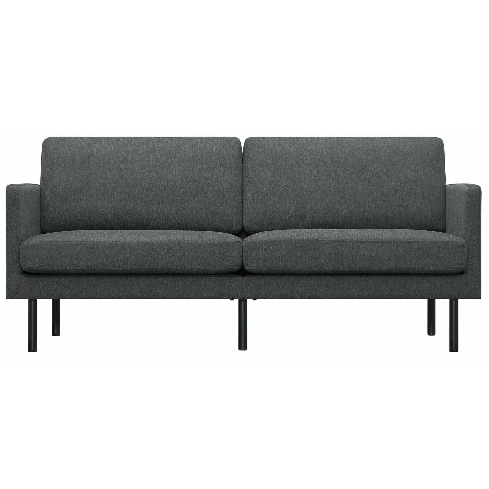 3人掛け ポケットコイルソファ ソファー W1600×D660×H750 クッション 椅子 脚付 アジャスター ダークグレー