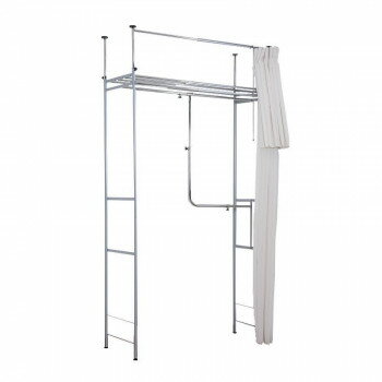 ツッパリクローゼットハンガーラック(幅スリム)ハイタイプ　ワイド　SK-90H・W サイズ W80〜125 × D53 × H218〜277 cm 個装サイズ ： 113.0 × 53.0 × 10.0 cm