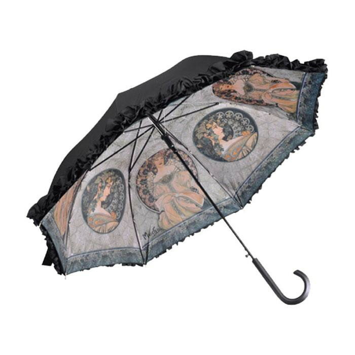 フリルが大人かわいいジャンプ傘で、晴れの日も雨の日も優雅な気分で過ごせそう。 生産国:中国 素材・材質:かさ生地の組成:ポリエステルポンジー100%ハンドル:ウッドリブ:グラスファイバー・スチールシャフト:スチー…