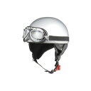 便利グッズ プレゼント お勧め リード工業 CROSS ビンテージハーフヘルメット シルバー フリーサイズ CR-750 男性 女性 送料無料