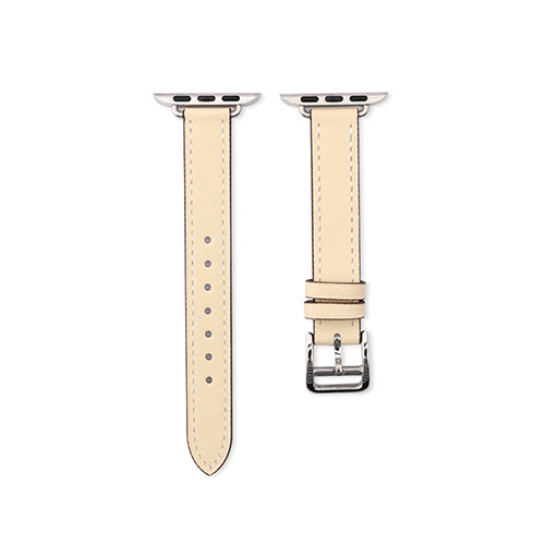 Apple Watch用アクセサリ WEARPLANET Slim Line クラシック本革バンド for Apple Watch 45/44/42mm レースホワイト WP23142AW オススメ