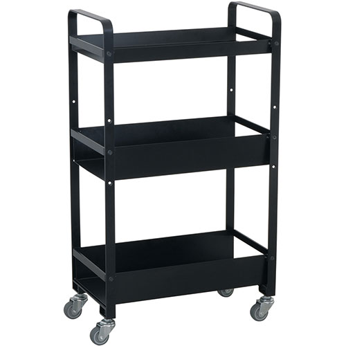 可愛い 雑貨 おしゃれ 日東 ストレージワゴン 高さ3段階調節可能 ブラック SW-BK