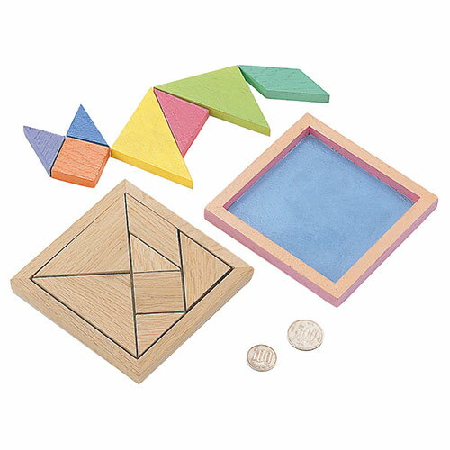 楽天創造生活館知育玩具 パズル 自由な発想で形をつくるパズルです いろいろなものの形を作ってみましょう 7ピース 無着色 [ サイズ（単位mm） ] 120×120×12mm [重量 ] 99g [材質 ] 木 [包装形態 ] 袋 [包装サイズ ] 145x160x18mm