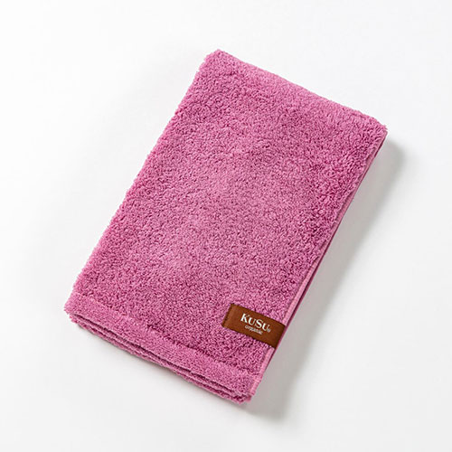 便利グッツ アイディア商品 【5個セット】楠橋紋織 くすばしタオル KuSu organic クスオーガニック フェイスタオル 33cm×80cm ピンク(PBP YARNプロジェクト対象) 1-68031-31-PX5