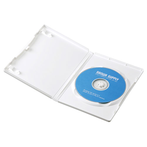 メディアケース 【5個セット(10枚×5)】 サンワサプライ DVDトールケース(1枚収納・10枚セット・ホワイト) DVD-TN1-10WNX5 オススメ 送料無料