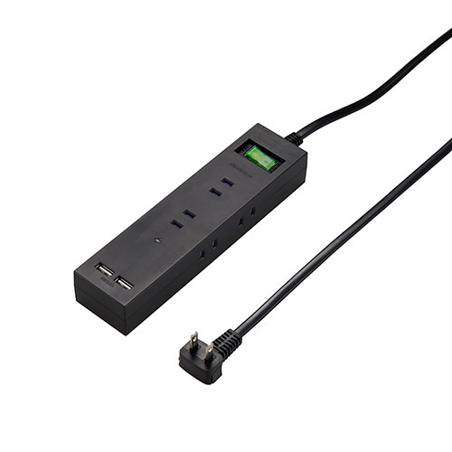 便利グッツ アイディア商品 YAZAWA 3方向から挿せる6個口USBタップ ブラック H6BK8122UBK
