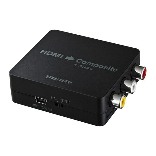 HDMI信号をコンポジット映像信号とアナログ音声信号に変換できるコンバーター HDMI信号をコンポジット映像信号に変換するコンバーターです ※コンポジット信号をHDMI信号にする逆の使い方はできません パソコンやゲ…