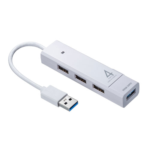 [商品名]サンワサプライ USB3.1 Gen1+USB2.0コンボハブ USB-3H421W代引き不可商品です。代金引換以外のお支払方法をお選びくださいませ。USB3.1 Gen1×1ポート、USB2.0×3ポートのコンボタイプUSBハブ。USB3.1 Gen1×1ポート、USB2.0×3ポートのコンボハブです。ワイヤレスマウスのレシーバーなどUSB3.1 Gen1が必要ない機器と併用するのに最適です。USB3.1 Gen1ポートはスーパースピードモード(5Gbps)[規格値]に対応しています。USB2.0ポートにUSB2.0機器を接続していても、USB3.1 Gen1ポートはスーパースピードモードで動作可能です。USB2.0/1.1規格との互換性がありますので従来のUSB2.0ポートを搭載したパソコンでもご使用が可能です。AC電源不要のバスパワータイプです。 ↓↓↓↓【ご購入前にご確認ください】↓※USB3.1 Gen1ポートにUSB2.0/1.1規格の製品を接続する場合、最大転送速度は遅いほうの規格になりますのでご注意ください。↓※本製品はUSBハブですが全てのUSB機器に接続、動作を保証できるものではありません。↓※本製品はUSB3.1 Gen1規格に対応しておりますがUSB3.1 Gen1の規格値(5Gbps)の転送速度を保証するものではありません。↓※本製品はバスパワー専用です。接続する周辺機器の4ポートの合計値が820mA以内の場合に限り使用可能です。↓※接続した周辺機器の消費電流合計値が820mA以上の場合、正常に動作しないことがあります。↓●インターフェース規格:USB仕様 Ver3.1　Gen1(USB3.0)準拠　(USB Ver.2.0/1.1上位互換)●通信速度:5Gbps/480Mbps/12Mbps/1.5Mbps(理論値)●コネクタ:USB3.1 Gen1　Aコネクタ　メス×1(ダウンストリーム)　　　　　USB2.0　Aコネクタ　メス×3(ダウンストリーム)　　　　　USB3.1 Gen1　Aコネクタ　オス×1(アップストリーム)●電源:バスパワー●供給電流:最大820mA(全4ポート合計) ●サイズ:約W95×D26.5×H15.5mm●重量:約32g●ケーブル長:約10cm※入荷状況により、発送日が遅れる場合がございます。電池1本おまけつき（商品とは関係ありません）