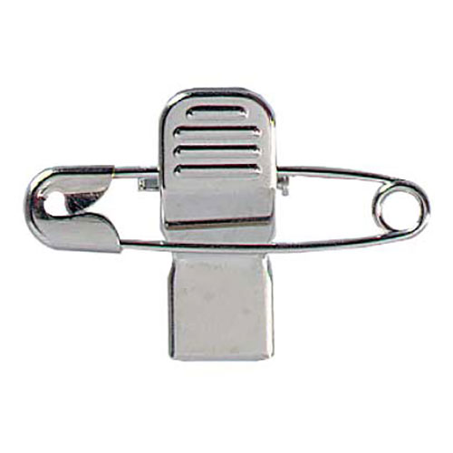 販促・記念品 事務小物・文具 名札用の金属クリップです 安全ピンとクリップの両用タイプ タッグ名札用..