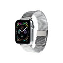 [商品名]miak CLIP MESH BAND for Apple Watch 45/44/42mm シルバー SMAMA-W4244SL代引き不可商品です。代金引換以外のお支払方法をお選びくださいませ。頑強で滑らかなメッシュベルトデザイ...