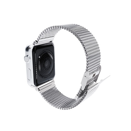 かわいい 雑貨 おしゃれ miak CLIP MESH BAND for Apple Watch 45/44/42mm シルバー SMAMA-W4244SL お得 な 送料無料 人気