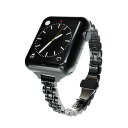 便利グッツ アイディア商品 miak JUBILEE METAL BAND for Apple Watch 45/44/42mm ブラック SJEMA-W4244BK(2)