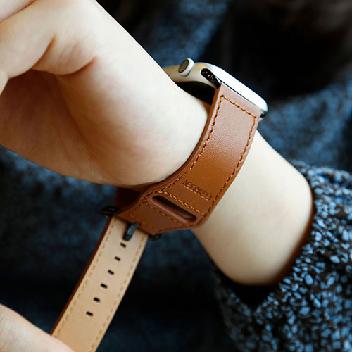 人気 にんき ninnki 御歳暮 イベント みやげ 挨拶 お得 な送料 おみやげ 贈り物 クリスマス お歳暮 便利 グッズ アイディア商品 EGARDEN GENUINE LEATHER STRAP for Apple Watch 49/45/44/42mm Apple Watch用バンド ブラウン EGD20590AW 人気 オススメ ssk-1-18493793 創造生活館 サンプル画像3