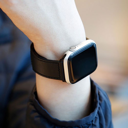 便利グッズ アイデア商品 EGARDEN GENUINE LEATHER STRAP for Apple Watch 41/40/38mm Apple Watch用バンド ブラック EGD20605AW 人気 お得な送料無料 おすすめ ssk-1-17536553 創造生活館 サンプル画像3
