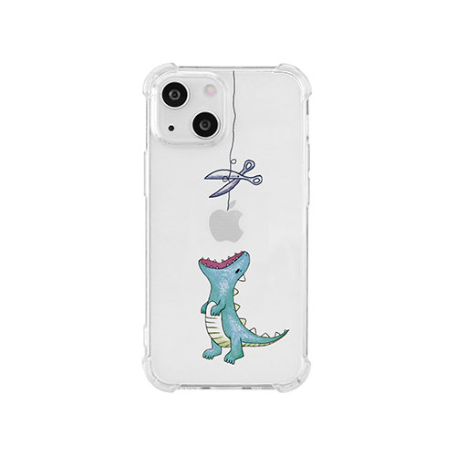 便利グッズ アイデア商品 AKAN ソフトタフケース for iPhone 14 はらぺこザウルス グリーン 背面カバー型 AK23491i14 人気 お得な送料無料 おすすめ