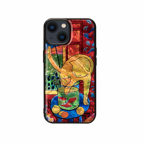 パールのきらめきが美しい天然貝ケース 世界の名画をiPhoneケースに ハイブリッドフレームで着脱しやすい ikins(アイキンス)の「天然貝ケース 魚と猫」は、天然の貝を使用して日本の名画を作られたケースです 世界の…
