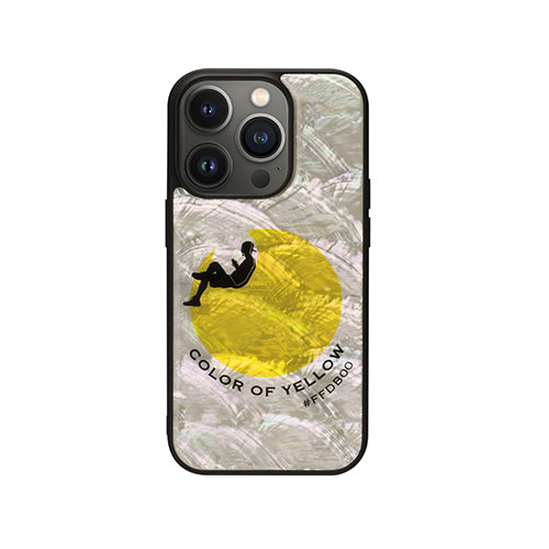 ikins 天然貝ケース for iPhone 14 Pro Sunset Yellow 背面カバー型 I23585i14P 人気 商品 送料無料