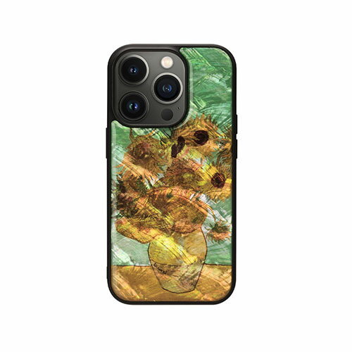 パールのきらめきが美しい天然貝ケース 世界の名画をiPhoneケースに ハイブリッドフレームで着脱しやすい ikins(アイキンス)の「天然貝ケース ひまわり」は、天然の貝と世界の名画を組み合わせた煌びやかなケースで …