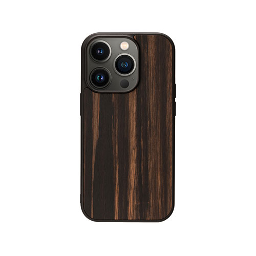 iPhone14 Pro ケース 商品 Man & Wood 天然木ケース for iPhone 14 Pro Ebony 背面カバー型 I23631i14P オススメ 送料無料