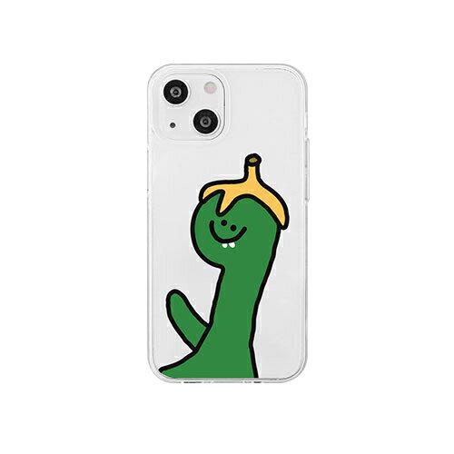 便利グッズ アイデア商品 168cm ソフトクリアケース for iPhone 14 Green Olly with バナナ 背面カバー型 16823823i14 人気 お得な送料無料 おすすめ