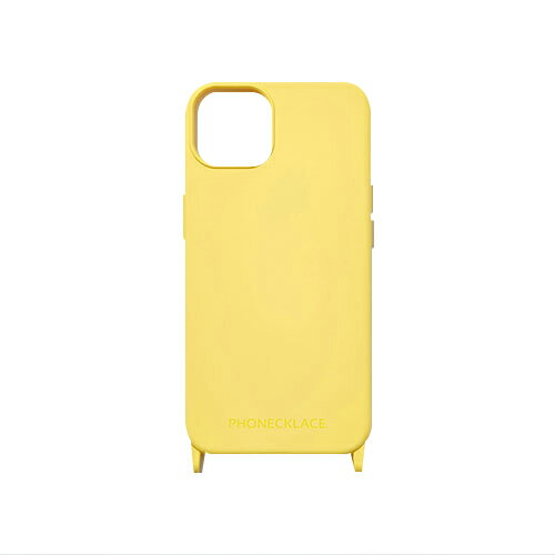 iPhone14 ケース 商品 PHONECKLACE ストラップホール付きシリコンケース for iPhone 14 イエロー 背面カバー型 PN23866i14YL オススメ 送料無料