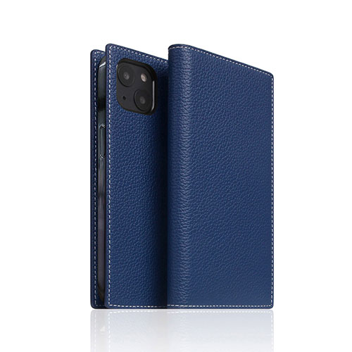 可愛い 雑貨 おしゃれ SLG Design Full Grain Leather Case for iPhone 14 ネイビーブルー 手帳型 SD24310i14NB お得 な 送料無料 人気