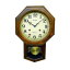 アイデア商品 面白い おすすめ アンティーク電波振り子時計(8角型) DQL624 人気 便利な お得な送料無料