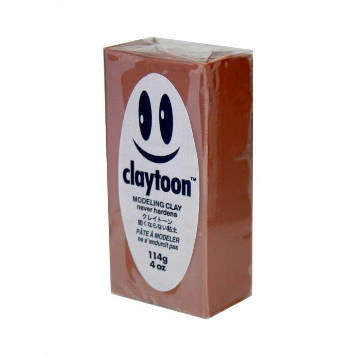 便利グッズ プレゼント お勧め MODELING CLAY(モデリングクレイ)　claytoon(クレイトーン)　カラー油粘土　ブラウン　1/4bar(1/4Pound)　6個セット 男性 女性 送料無料