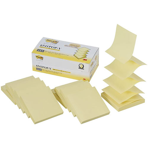 [商品名]3M Post-it ポストイット エコノパック ポップアップノート イエロー 3M-6541POP-Y代引き不可商品です。代金引換以外のお支払方法をお選びくださいませ。オフィスの定番、ポスト・イット(R)　通常粘着ふせん/粘着メモ。くり返し貼ったりはがしたりでき、相手をいためません。片手で一枚ずつ取り出せる、ポップアップ式。電話やパソコン操作中などのメモやメッセージに大変便利です。水分散性粘着剤を使用しています。ポスト・イット エコノパック ポップアップノート 詰め替え用 6541POP-Y イエロー 75 mm x 75 mm 100 枚/パッド 10 パッド/パック 10 パック/箱生産国…米国パッケージサイズ…155×54×78mmパッケージ重量…420gポストイット エコノパック ポップアップノート イエロー※入荷状況により、発送日が遅れる場合がございます。