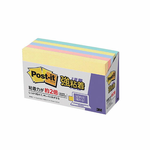 アイディアグッズ 便利 グッズ 3M Post-it ポストイット 強粘着ノート パステルカラー 5個パック 4色 3M-655-5SSAP 好評