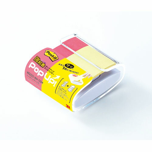 [商品名]3M Post-it ポストイット 強粘着ポップアップ ディスペンサー コンビ 3M-WD333-WH-COM代引き不可商品です。代金引換以外のお支払方法をお選びくださいませ。オフィスの定番、ポスト・イット(R)　強粘着ふせん/粘着メモ。粘着力が約2倍の強粘着タイプです。(当社通常粘着製品比)片手で一枚ずつ取り出せる、ポップアップ式。電話やパソコン操作中などのメモやメッセージに大変便利です。水分散性粘着剤を使用しています。ポスト・イット 強粘着 ポップアップ ディスペンサー WD333-WH-COM コンビ 75 mm x 50 mm 75 mm x 25 mm 30 枚/パッド 2 パッド/セット 10 セット/箱生産国…強粘着ポップアップふせん/ノート : 米国、ディスペンサー : 中国パッケージサイズ…103×46×87mmパッケージ重量…370gポストイット 強粘着ポップアップ ディスペンサー コンビ※入荷状況により、発送日が遅れる場合がございます。