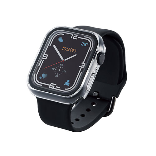 Apple Watch用アクセサリ関連 エレコム Apple Watch45mm用フルカバーケース プレミアムガラス セラミックコート AW-21AFCGCCR オススメ 送料無料