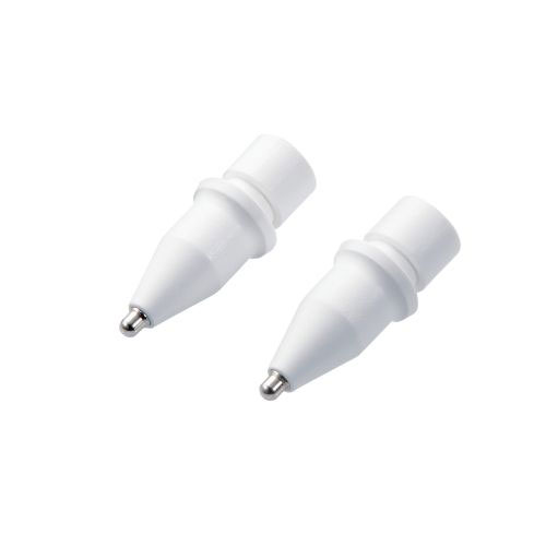 [商品名]エレコム Apple Pencil 交換ペン先/2個入り P-TIPAP02代引き不可商品です。代金引換以外のお支払方法をお選びくださいませ。■シャープペンシルの様なさらさらとした書き心地で、摩耗しにくい金属製の交換用ペン先です。■漫画やイラスト制作のような細かい作業にも使いやすいスリムタイプのペン先です。■ペン先は約1mmと細く、接地点とのズレを軽減しているので狙ったところに書き込みやすい形状です。■※完全にズレを感じなくなるわけではありません。■ペン先は摩耗しにくい高感度の銅製素材を採用しています。■Apple Pencil第1世代、第2世代に使用できます。■※本製品はApple Pencil専用です。■2個入りです。■※iPadの液晶画面を傷付ける恐れがあるため、必ず液晶保護フィルムを貼ってご使用ください。■※液晶保護フィルムの種類によっては、操作時にこすれ音が生じたり、タッチペンの反応が悪くなったりすることがあります。■対応機種:Apple Pencil第1世代、第2世代■外形寸法:ペン先:約1mm■材質:本体:ポリアセタール、ペン先:銅■セット内容:交換ペン先:2個、取扱説明書シャープペンシルの様にさらさらとした書き心地で、摩耗しにくい金属製の交換用ペン先です。※入荷状況により、発送日が遅れる場合がございます。電池4本おまけつき（商品とは関係ありません）