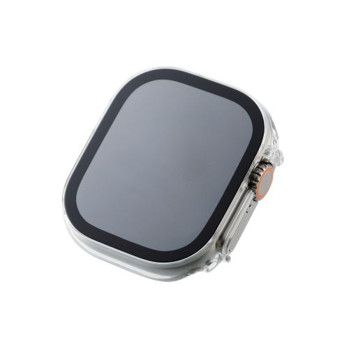 Apple Watch用アクセサリ エレコム Apple Watch 49mm用フルカバーケース プレミアムガラス 高透明 AW-22CFCGCR オススメ 送料無料