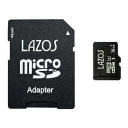 SDメモリーカード・MMC関連 【20個セット】 Lazos microSDHCメモリーカード 16GB UHS-I CLASS10 紙パッケージ L-B16MSD10-U1X20 オススメ 送料無料
