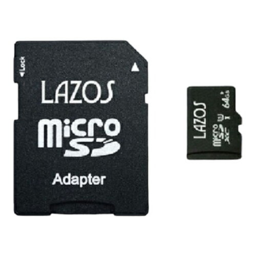 楽天創造生活館かわいい 雑貨 おしゃれ 【20個セット】 Lazos microSDXCメモリーカード 64GB UHS-I U3 CLASS10 紙パッケージ L-B64MSD10-U3X20 お得 な 送料無料 人気