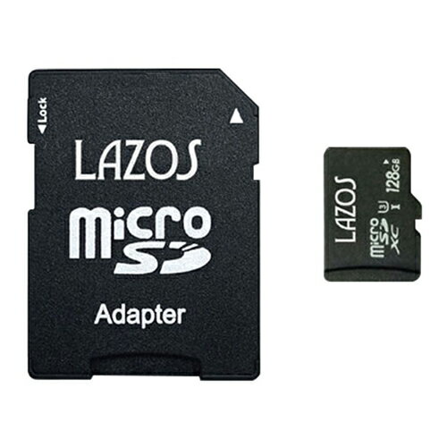 【20個セット】 Lazos microSDXCメモリーカード 128GB UHS-I U3 CLASS10 紙パッケージ L-B128MSD10-U3X20 人気 商品 送料無料