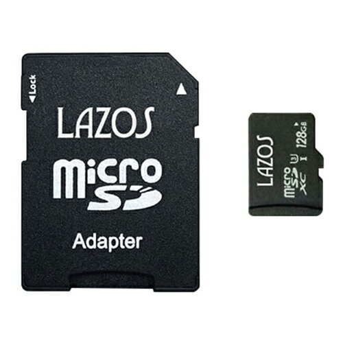 楽天創造生活館可愛い 雑貨 おしゃれ 【20個セット】 Lazos microSDXCメモリーカード 128GB UHS-I U3 CLASS10 紙パッケージ L-B128MSD10-U3X20 お得 な 送料無料 人気