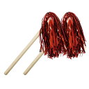 叩くとカチカチ鳴る! キラキラした房が目立つ! 商品サイズ(単位mm):φ15×300mm 重量(g):89g 材質:PET、樺 包装サイズ:320x80x30...
