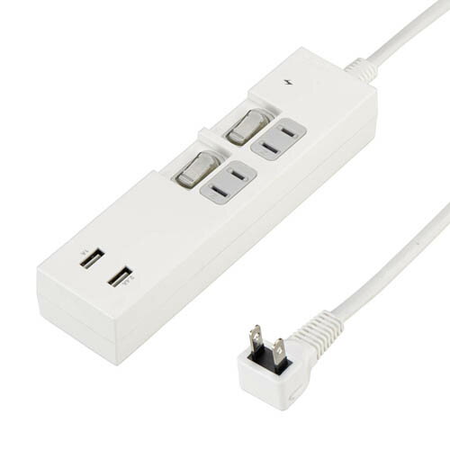 5個セット YAZAWA 個別スイッチ付2AC2USB3.4A2mホワイト Y02KS422WH2UX5 商品