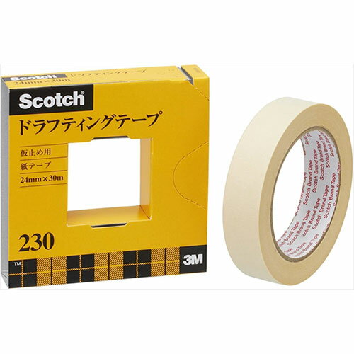 [商品名]3M Scotch スコッチ ドラフティングテープ 24mm 3M-230-3-24代引き不可商品です。代金引換以外のお支払方法をお選びくださいませ。●原稿や台紙に貼りやすく、はがしやすいクレープ紙の粘着テープです。●曲線状にも貼れます。●仮止めやマスキングの補助に便利です。●基材:上質クレープ紙、粘着剤:特殊ゴム系粘着剤スコッチ ドラフティングテープ 230-3-24, 大巻, 24 mm x 30 m, 5 巻/中箱, 2 中箱/箱生産国…カナダパッケージサイズ…120×121×28mmパッケージ重量…117gドラフティングテープ 24mm※入荷状況により、発送日が遅れる場合がございます。電池5本おまけつき（商品とは関係ありません）