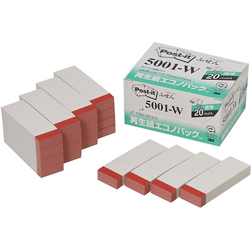 アイディアグッズグッズアイディアグッズ商品 3M Post-it ポストイット 再生紙エコノパック ふせん 3M-5001-W 人気 お得な送料無料 おすすめ