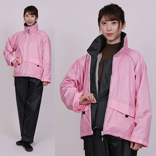 （まとめ）川西工業 レインウェア（男女兼用）雨職人 オレンジ Sサイズ 3530-OR-S 1着【×3セット】