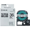 オフィス用品 キングジム テプラPROテープ透明ラベル 36mm 黒文字 ST36K おしゃれ(2)