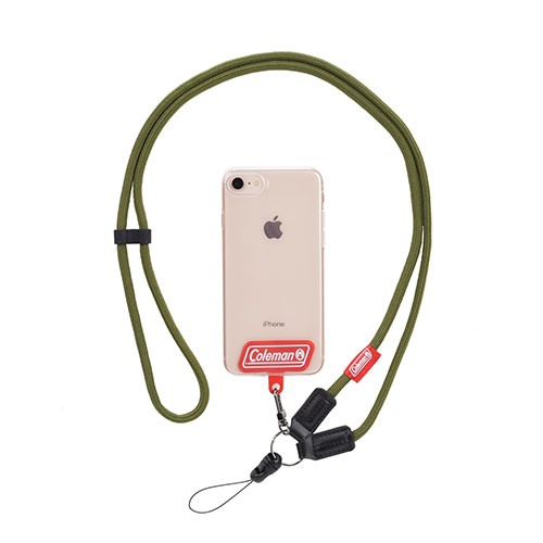 創造生活館のスマホ用品関連 エツミ Coleman スマートロープストラップ グリーン VCO-8528 オススメ 送料無料｜アングル2