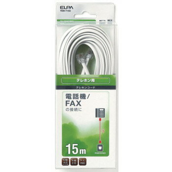 TEW-T150　テレホンコード6極2・4芯　15M