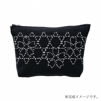 214 刺し子キット ポーチ 桜 鞄 かばん | 関連単語 ブランド 韓国 A4収納 小さめ 自立 出張 肩掛け ファスナー付き キャンバス レディース メンズ...