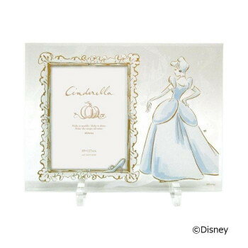 にんき 人気 おすすめ 定番 冬 春 孫 冬 新生活 ギフト 寒さ 対策 プレゼント ディズニー　グラスフレーム　サービスL判　卓上フォトフレーム(写真立て)　シンデレラ　FC90978 キャラクター グッズ アイディア 雑貨 おしゃれ | 関連単語 DIY雑貨 手作り雑貨